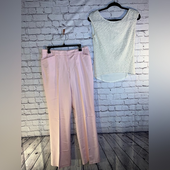 New York & Co. Ladies light pink pants. Size 10 tall.inseam 33 1/2 - Picture 3 of 7